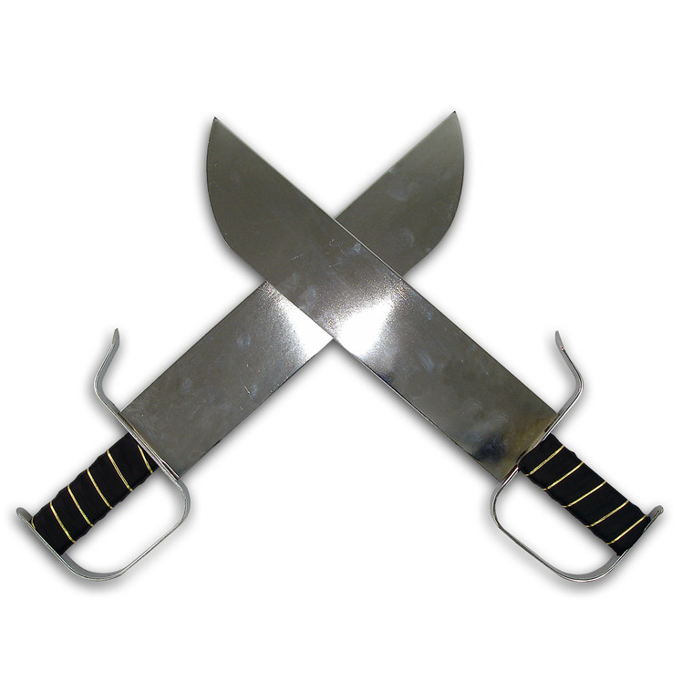 Chrome Plated Butterfly Wing Chun Knives - 19.5