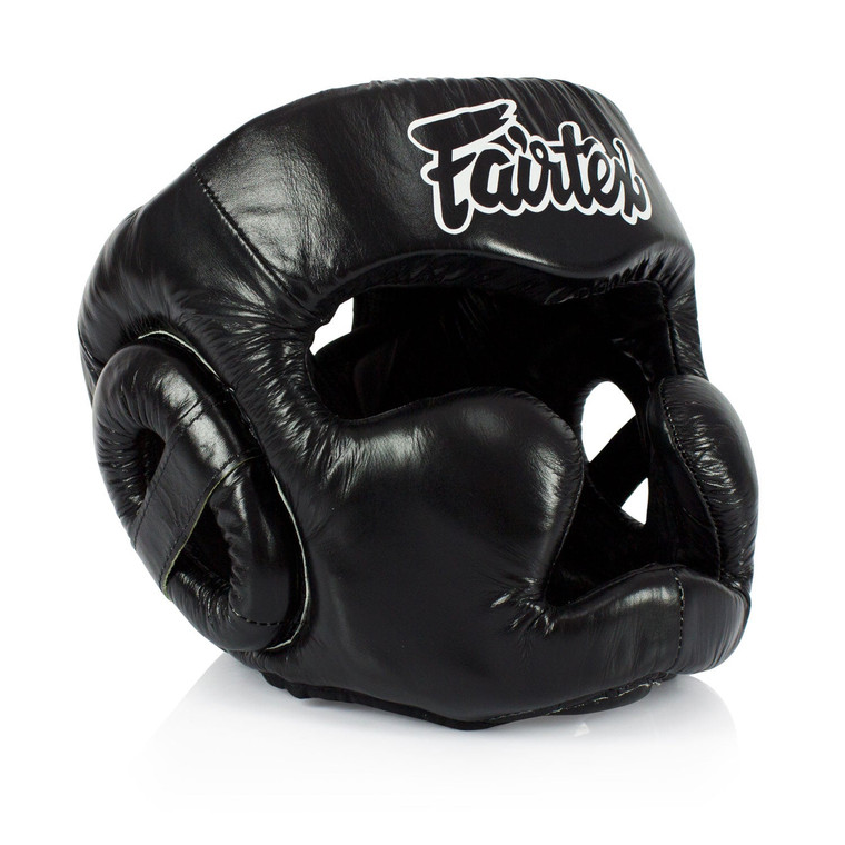 Fairtex HG13 Diagonal Vision Sparring Headguard Black