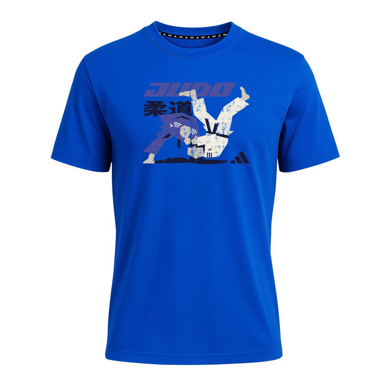 adidas Judo T-Shirt Blue Throw Logo