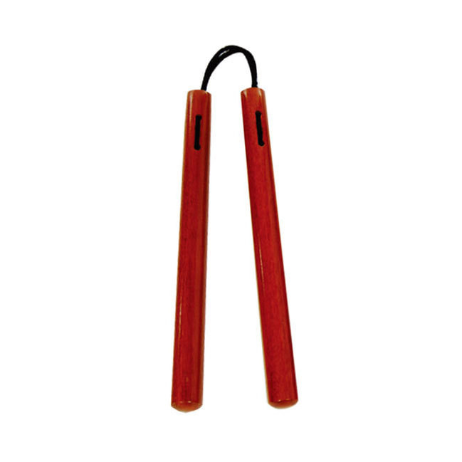 NUNCHAKU ROUND RED OAK WITH CORD