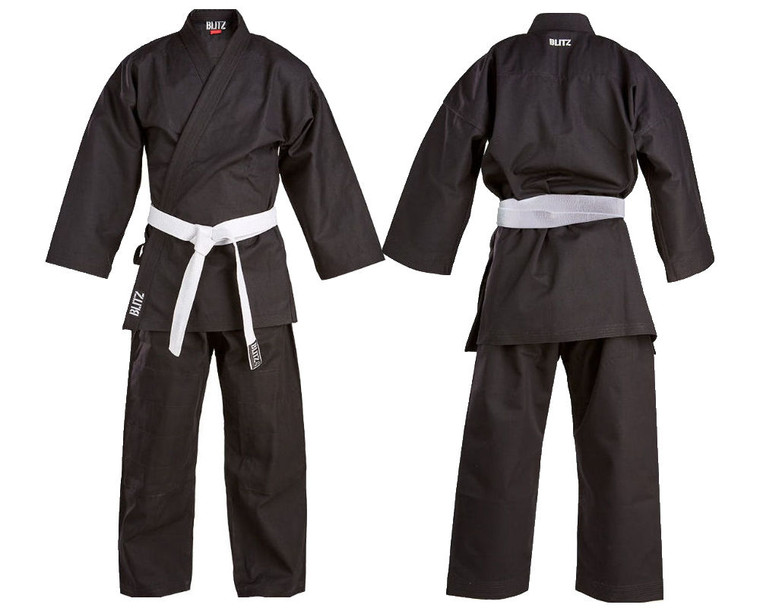 Blitz Adult Traditional Black Ju Jitsu Suit 14oz