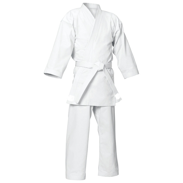 White Medium Weight Traditional Karate Uniform