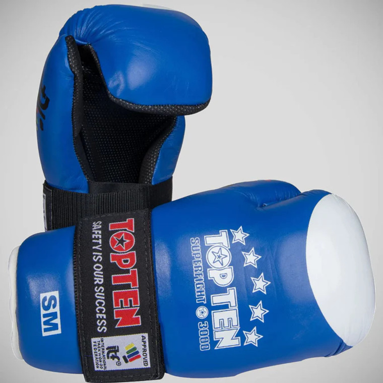 Top Ten Open Hand Superfight ITF Gloves Blue