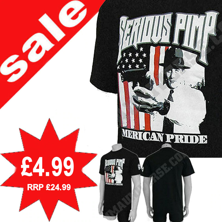 Serious Pimp American Pride T-Shirt - Black