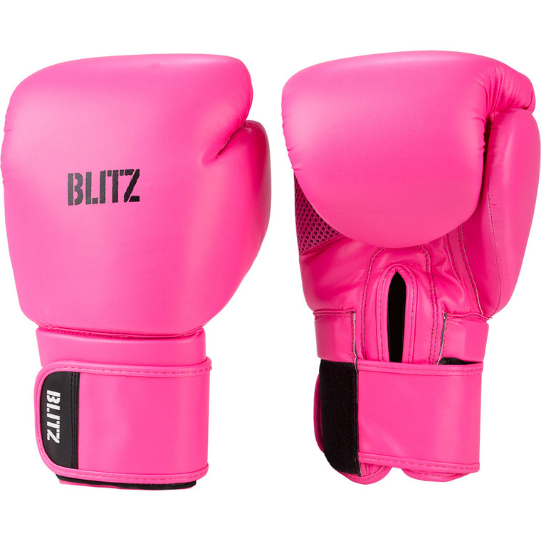 Blitz Pu Neon Boxing Gloves Pink