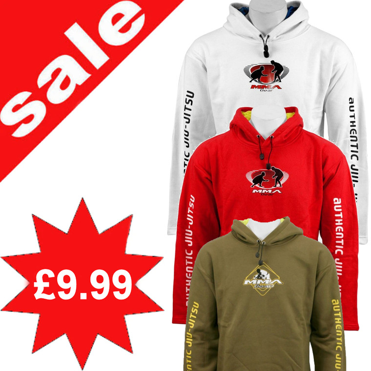 MMA Gear BJJ Flag Hoodie Red Back