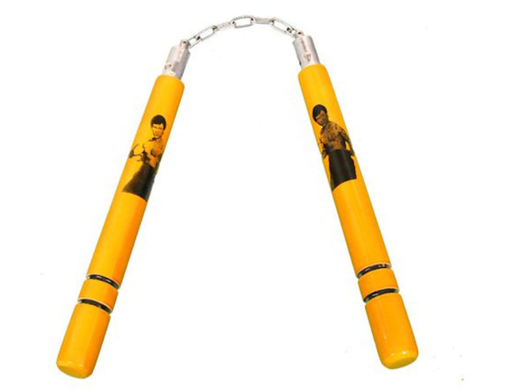 Wooden Bruce Lee Nunchaku Yellow