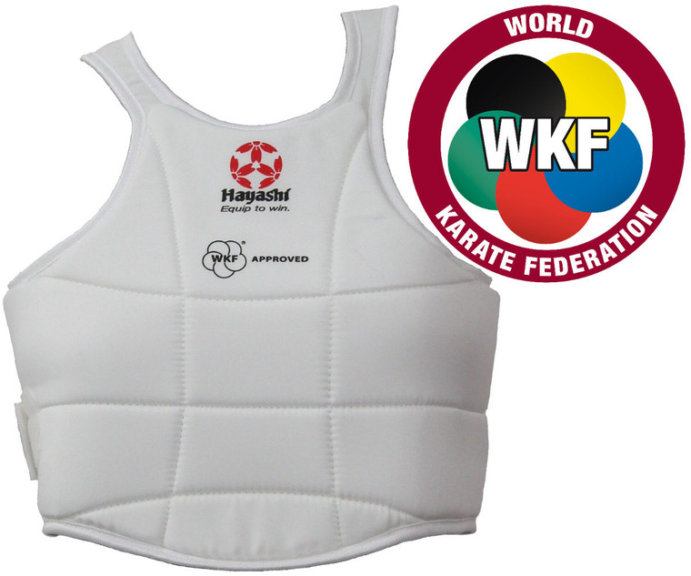 Hayashi WKF Approved Chest Guard White