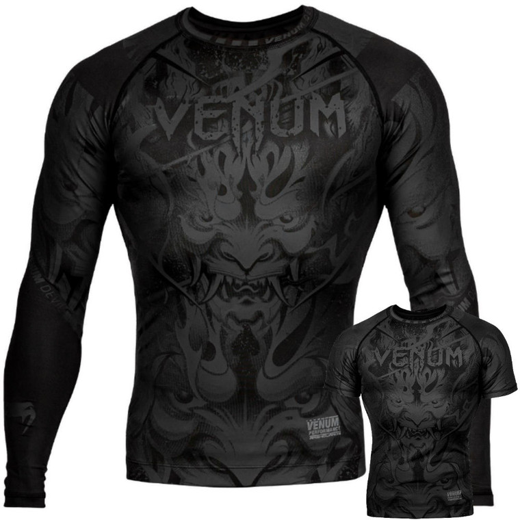 Venum Devil Rash Guard Black Black