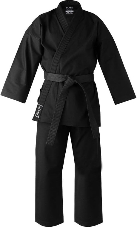 Blitz Black Adult Diamond Karate Suit 14oz