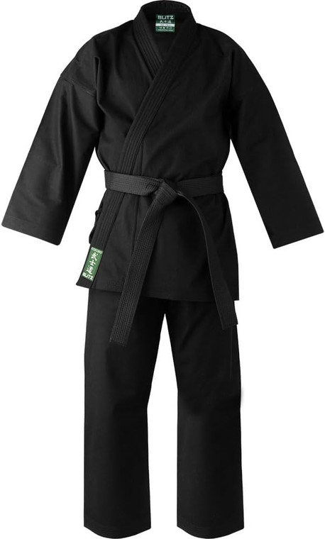 Blitz Black Kids Kokoro Middleweight Karate Suit 10oz