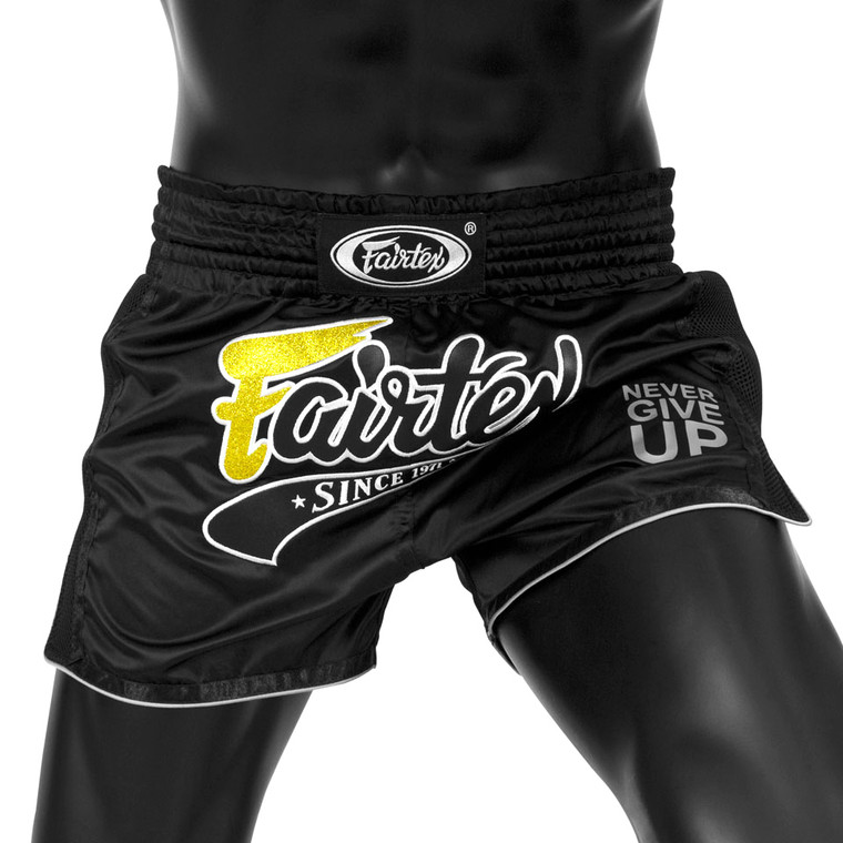 Fairtex Black Slim Cut Muay Thai Shorts