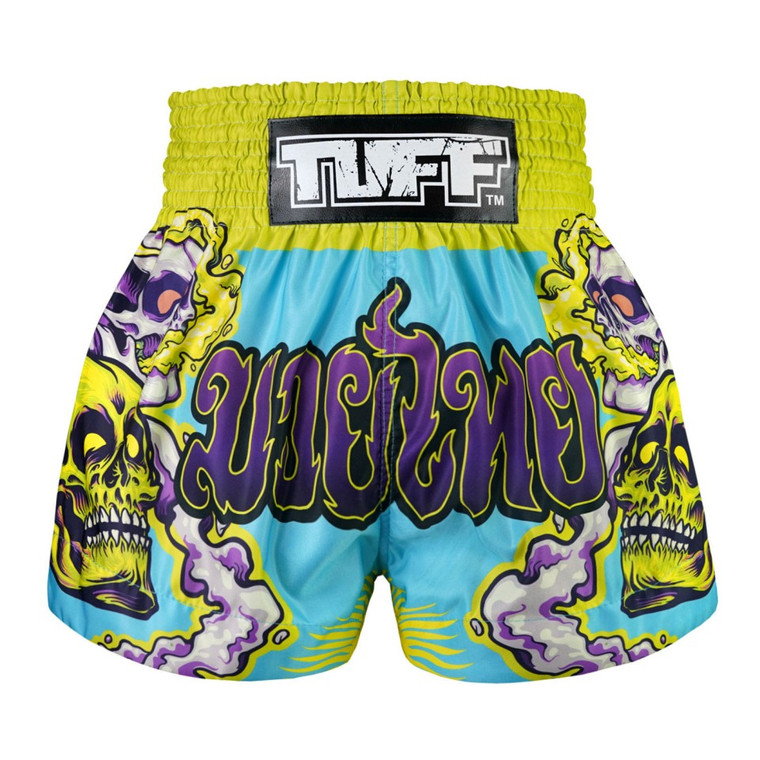 TUFF Muay Thai Shorts Trippy Skull