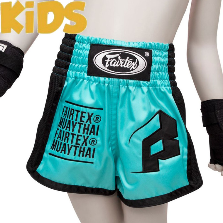 Fairtex Kids Muaythai Shorts Turquoise