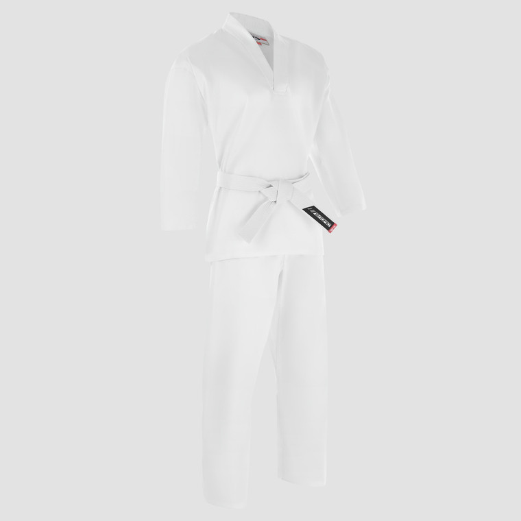 Bytomic Red Label V Neck Martial Arts Uniform White