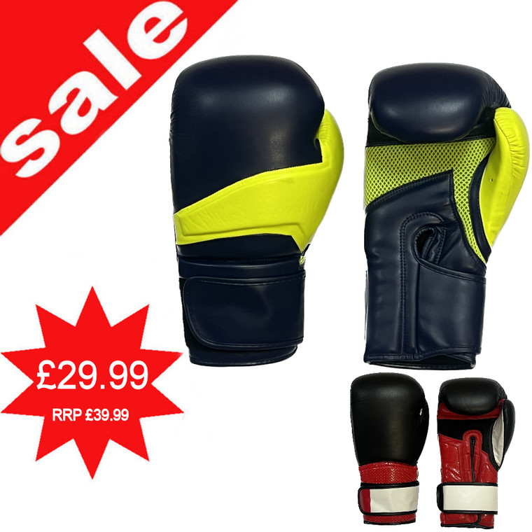 Leather Boxing Gloves With Mesh Palm