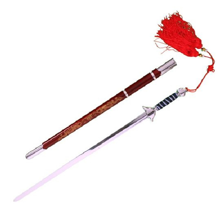 TAI CHI WUSHU STEEL SWORD DRAGON SCABBARD