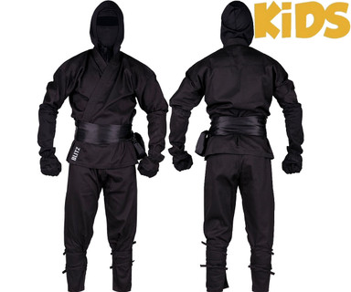 Blitz Junior Ninja Suit Black - Martial Art Shop