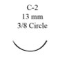Nonabsorbable Suture with Needle Ethilon Nylon C-2 3/8 Circle Reverse Cutting Needle Size 6 - 0 Monofilament 667G Box of 12