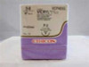 Absorbable Antibacterial Suture with Needle Coated Vicryl Plus Polyglactin 910 with Irgacare MP Antibacterial Suture P-3 3/8 Circle Precision Reverse Cutting Needle Size 5 - 0 Braided VCP493G Box of 12