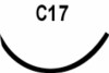 Nonabsorbable Suture with Needle LOOK® Polypropylene C-17 3/8 Circle Reverse Cutting Needle Size 4 - 0 Monofilament 1031B Box of 12
