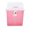 Sharps Container GatorGuard In-Room Translucent Red Base 20-1/2 H x 14 W x 6 D Inch Horizontal Entry 3 Gallon 31314886 Pack of 1
