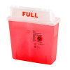Sharps Container SharpStar In-Room Translucent Red Base 16-1/2 H x 13-3/4 W x 6 D Inch Horizontal Entry 3 Gallon 8537SA Case of 10