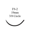 Nonabsorbable Suture with Needle Perma-Hand Silk FS-2 3/8 Circle Reverse Cutting Needle Size 4 - 0 Braided 683G Box of 12