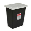 RCRA Waste Container SharpSafety Black Base 26 H x 12-3/4 D x 18-1/4 W Inch Horizontal Entry 18 Gallon 8617RC Case of 5