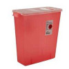 Sharps Container In-Room Translucent Red Base 13-3/4 H x 13-3/4 W x 6 D Inch Vertical Entry 3 Gallon 8527R Case of 10
