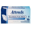 Bladder Control Pad Attends® Guards For Men® 5.9 x 12-1/2 Inch Light Absorbency Polymer Core One Size  MG0400 Box of 16