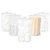 4019 Dukal Corporation. Clear Plastic Sundry Jars, Plastic Lids, 6½"H x 4¼" Dia, 5/cs  (cs)