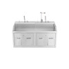 1339882WED Blickman Industries. Lodi Scrub Sink, (2) Place, Wall Mounted, Knee Action Control, Soap Dispenser, Infrared Water Control, Eyewash, Digital Timer (DROP SHIP ONLY) (ea)