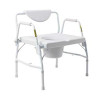 Commode Chair McKesson Drop Arms Steel Frame Padded Backrest 23-1/4 Inch Seat Width 1,000 lbs. Weight Capacity 146-11135-1 Pack of 1