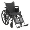 Lightweight Wheelchair McKesson Dual Axle Flip Back Padded Removable Mag Black 16 Inch 300 lbs. 146-K316DDA-ELR Each/1