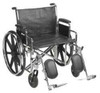 Wheelchair McKesson Dual Axle Padded Removable Composite Black 24 Inch 450 lbs. 146-STD24ECDDA-ELR Each/1