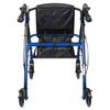 McKesson 4 Wheel Walker, Rollator with Seat, Adjustable Height, Foldable and Adjustable, Frame, 300 lbs. Weight Capacity, 13 lbs. Product Weight, Blue, Pack of 1