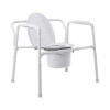 Commode Chair McKesson Fixed Arms Steel Frame Back Bar 13-3/4 Inch Seat Width 650 lbs. Weight Capacity 146-11117N-1 Pack of 1