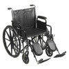 Wheelchair McKesson Padded Removable Composite Black 20 Inch 350 lbs. 146-SSP220DDA-ELR Each/1