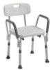 Drive 12445KD-1 Batch Bench, Shower Chair with Arms and Back, Aluminum Frame, 16'' Seat Width, 300 lbs. Weight Capacity, Pack of 1
