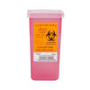 Sharps Container Sharps® Translucent Red Base 7 H x 3-1/2 W x 3-1/2 D Inch Vertical Entry 0.25 Gallon 8702T Pack of 1