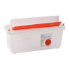 Sharps Container In-Room Translucent Base 11 H x 10-3/4 W x 4-3/4 D Inch Horizontal Entry 1.25 Gallon 85121 Pack of 1