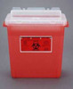 Sharps Container Bemis Sentinel Translucent Red Base 15 H x 13-7/8 L x 6-7/8 W Inch Horizontal Entry 3 Gallon 333 030 Pack of 1