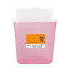 Sharps Container Sharps® Translucent Red Base 9-1/2 H x 10 W x 7 D Inch Horizontal Entry 2 Gallon 8704T Case of 24