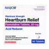 Major Original Strength Heartburn Relief, Famotidine 20 mg, 50 Tablets per Bottle Bottle of 1