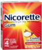 Stop Smoking Aid Nicorette 4 mg Strength Gum 1185263 Box of 100