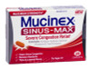 Cold and Sinus Relief Mucinex® Sinus-Max® 325 mg - 100 mg - 5 mg Strength Caplet 20 per Box 36382420120 Carton of 20