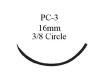 Absorbable Suture with Needle Monocryl Poliglecaprone PC-3 3/8 Circle Precision Conventional Cutting Needle Size 5 - 0 Monofilament Y844G Box of 12
