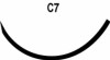 Nonabsorbable Suture with Needle LOOK® Nylon C-7 3/8 Circle Reverse Cutting Needle Size 4 - 0 Monofilament 920B Box of 12