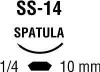 Absorbable Suture with Needle Polysorb Polyester SS-14 1/4 Circle Spatula Needle Size 6 - 0 Braided L-1791K Box of 1